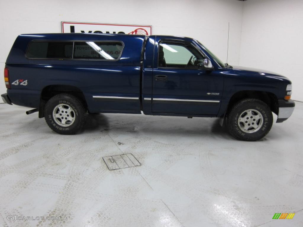 1999 Silverado 1500 LS Regular Cab 4x4 - Indigo Blue Metallic / Graphite photo #20