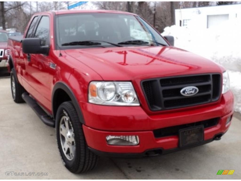 2004 F150 FX4 SuperCab 4x4 - Bright Red / Dark Flint photo #2