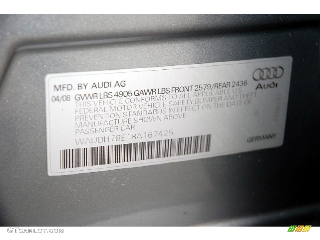 2008 A4 3.2 Quattro S-Line Sedan - Quartz Grey Metallic / Black photo #41