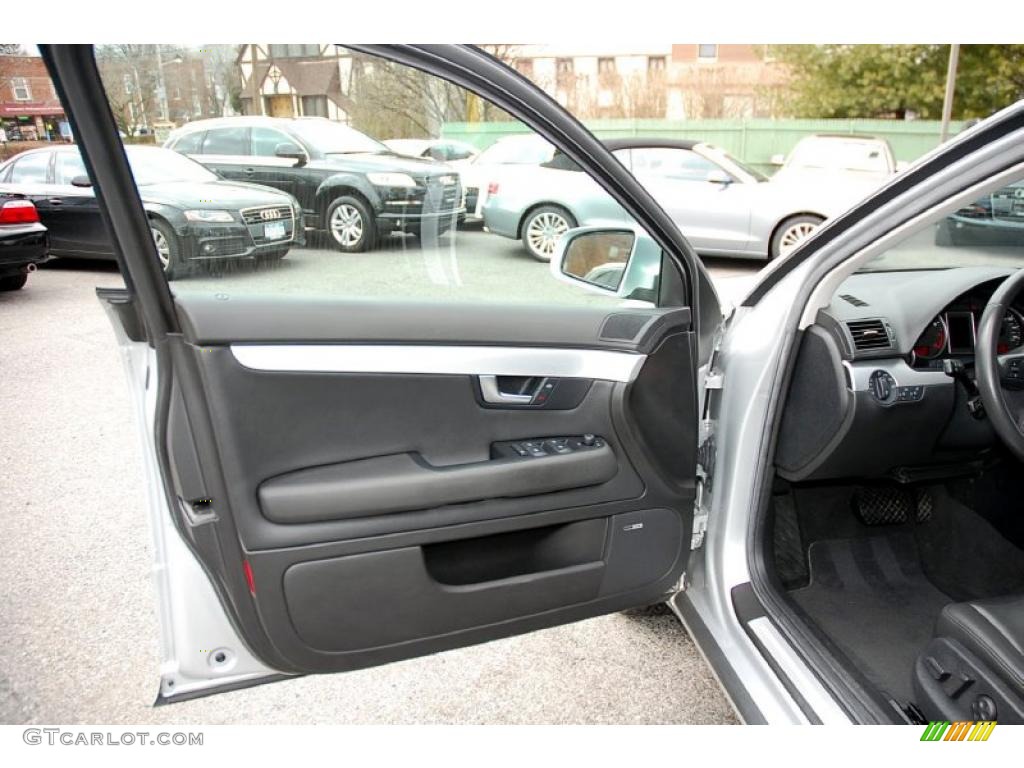 2008 Audi A4 2.0T quattro Avant Black Door Panel Photo #46700949