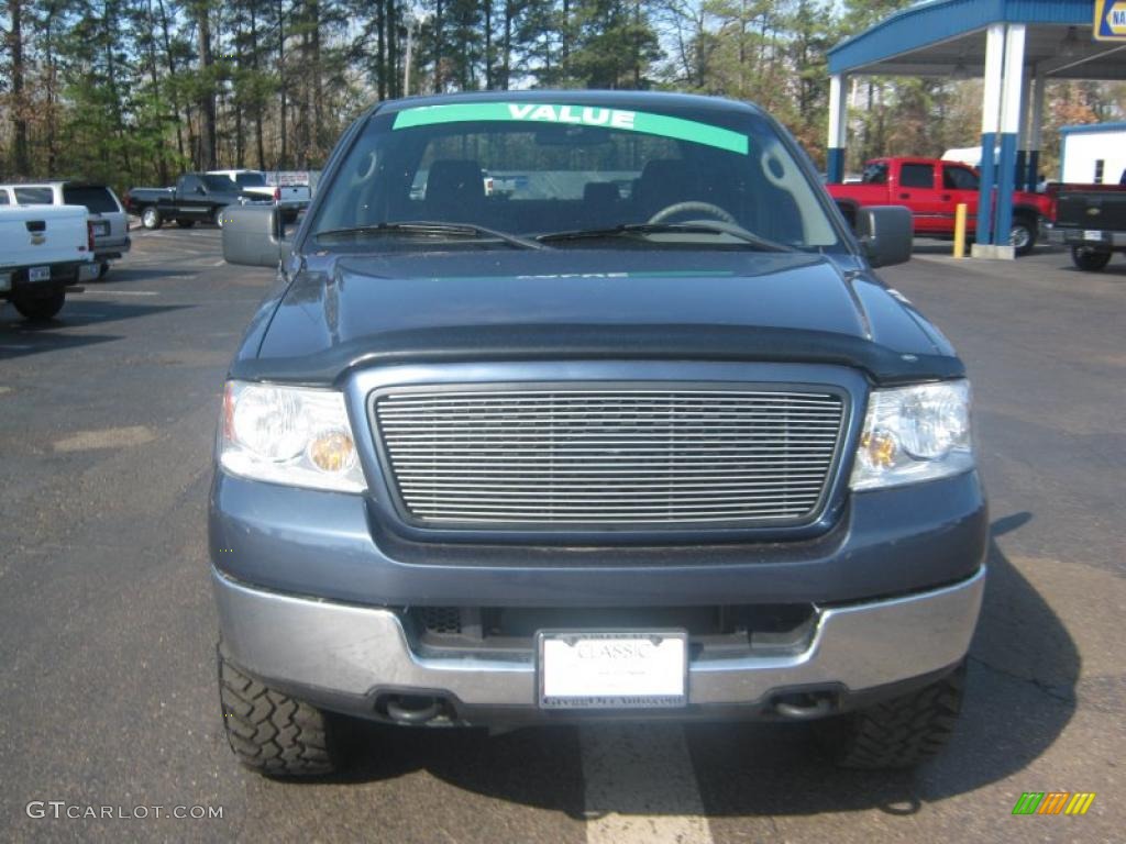 2005 F150 XLT SuperCrew 4x4 - Medium Wedgewood Blue Metallic / Medium Flint/Dark Flint Grey photo #8