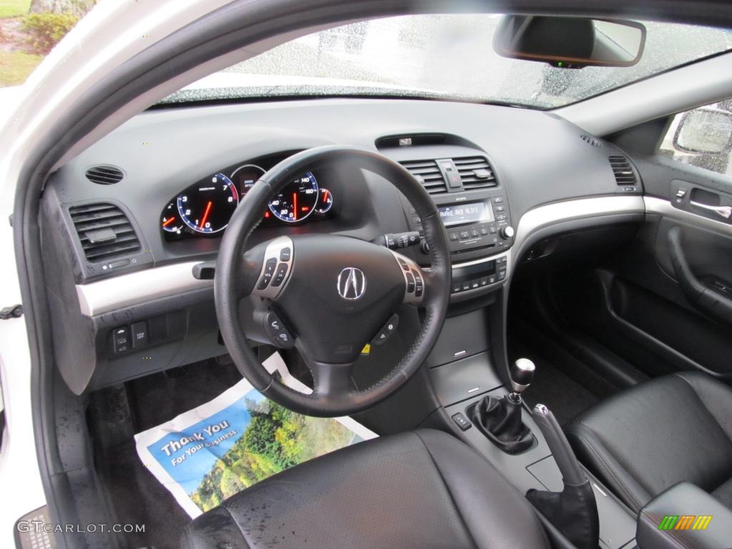 Ebony Interior 2008 Acura TSX Sedan Photo #46702686