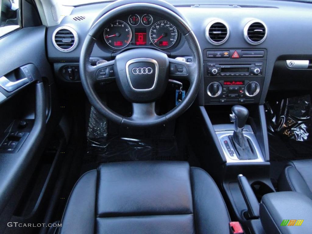 2006 Audi A3 2.0T Black Dashboard Photo #46704375