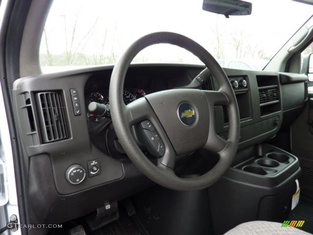2011 Chevrolet Express 2500 Work Van Medium Pewter Steering Wheel Photo #46704675