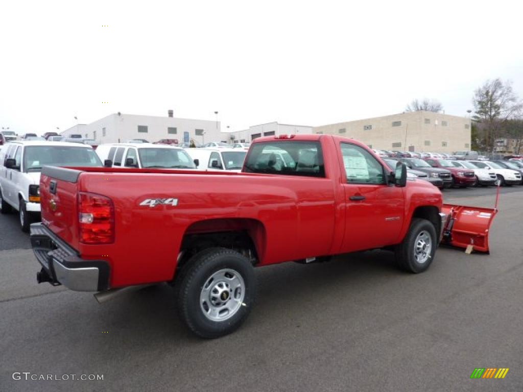 Victory Red 2011 Chevrolet Silverado 2500HD Regular Cab 4x4 Exterior Photo #46705206