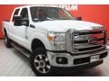 2011 Oxford White Ford F250 Super Duty Lariat Crew Cab 4x4  photo #1