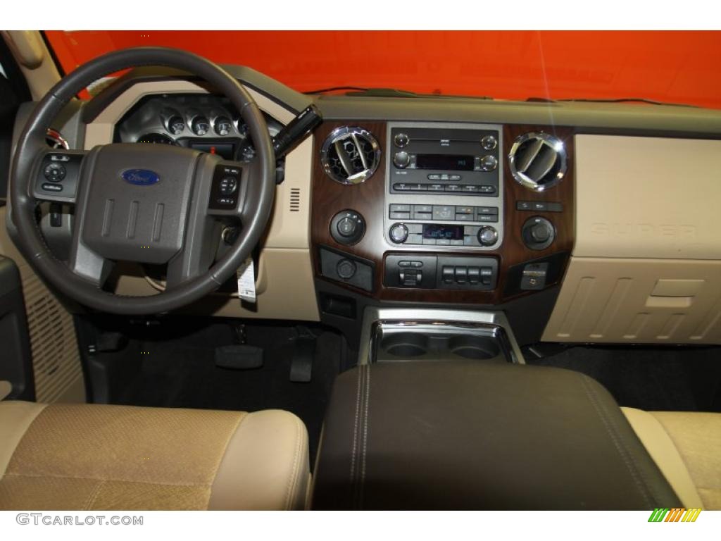 2011 F250 Super Duty Lariat Crew Cab 4x4 - Oxford White / Adobe Two Tone Leather photo #5