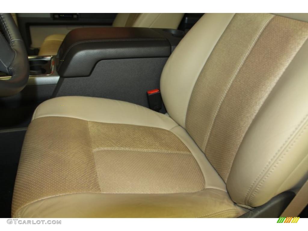 2011 F250 Super Duty Lariat Crew Cab 4x4 - Oxford White / Adobe Two Tone Leather photo #6