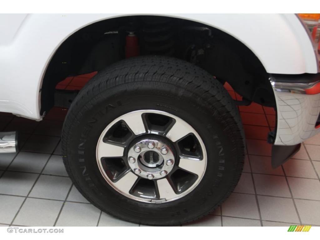 2011 F250 Super Duty Lariat Crew Cab 4x4 - Oxford White / Adobe Two Tone Leather photo #13