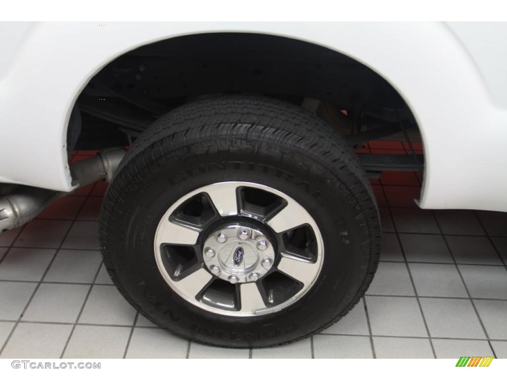 2011 F250 Super Duty Lariat Crew Cab 4x4 - Oxford White / Adobe Two Tone Leather photo #17