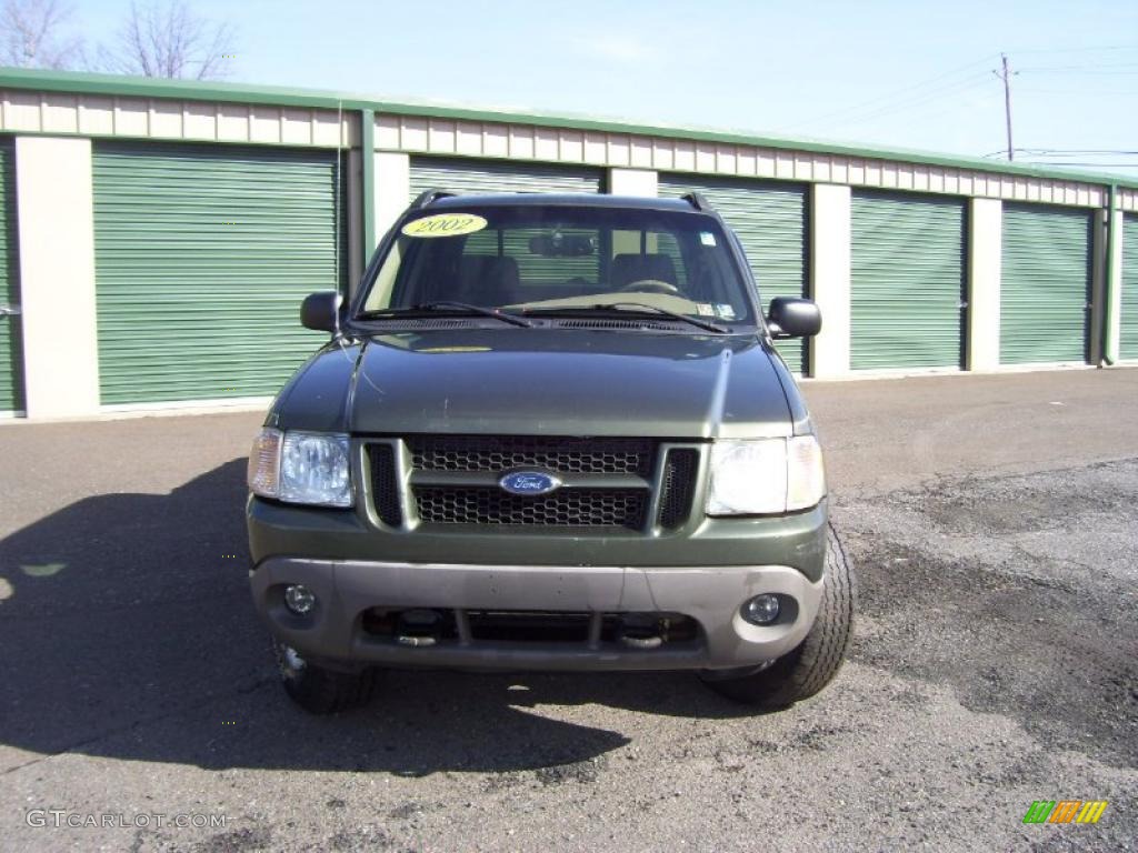 2002 Explorer Sport Trac 4x4 - Estate Green Metallic / Medium Prairie Tan photo #2