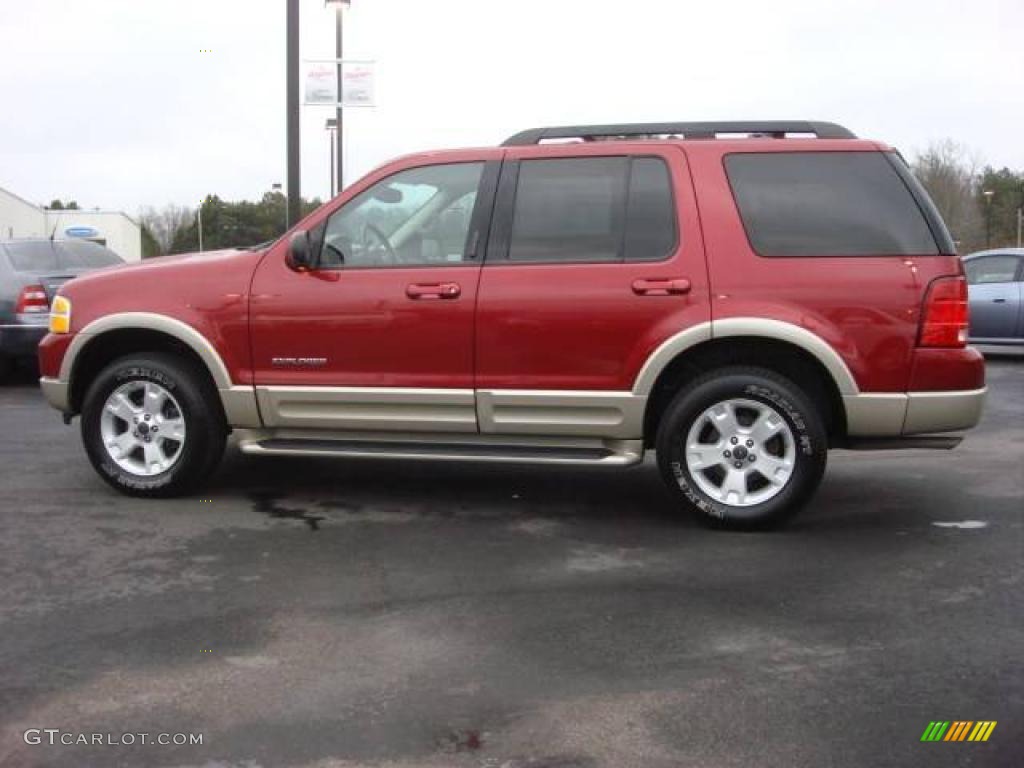 2005 Explorer Eddie Bauer 4x4 - Redfire Metallic / Medium Parchment photo #3