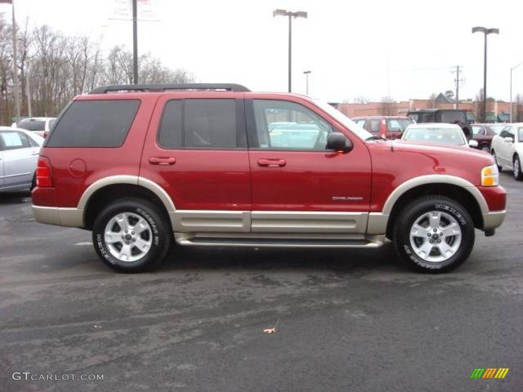 2005 Explorer Eddie Bauer 4x4 - Redfire Metallic / Medium Parchment photo #7