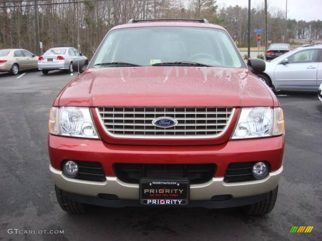 2005 Explorer Eddie Bauer 4x4 - Redfire Metallic / Medium Parchment photo #9