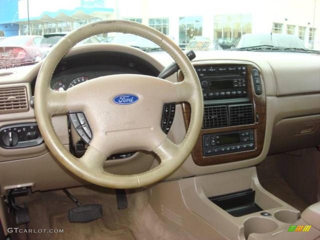 2005 Explorer Eddie Bauer 4x4 - Redfire Metallic / Medium Parchment photo #15