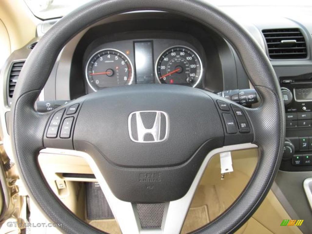 2008 Honda CR-V EX Ivory Steering Wheel Photo #46709529