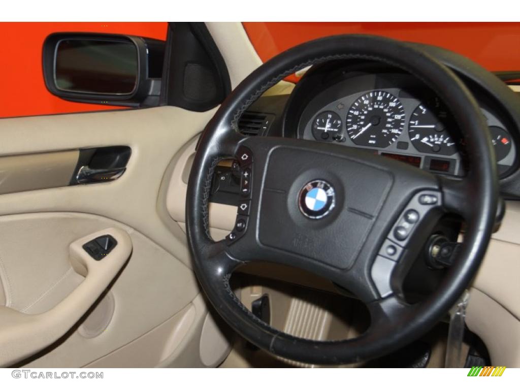 1999 BMW 3 Series 323i Sedan Sand Steering Wheel Photo #46710762