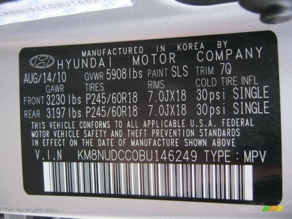2011 Veracruz Color Code SLS for Ultra Silver Photo #46710813