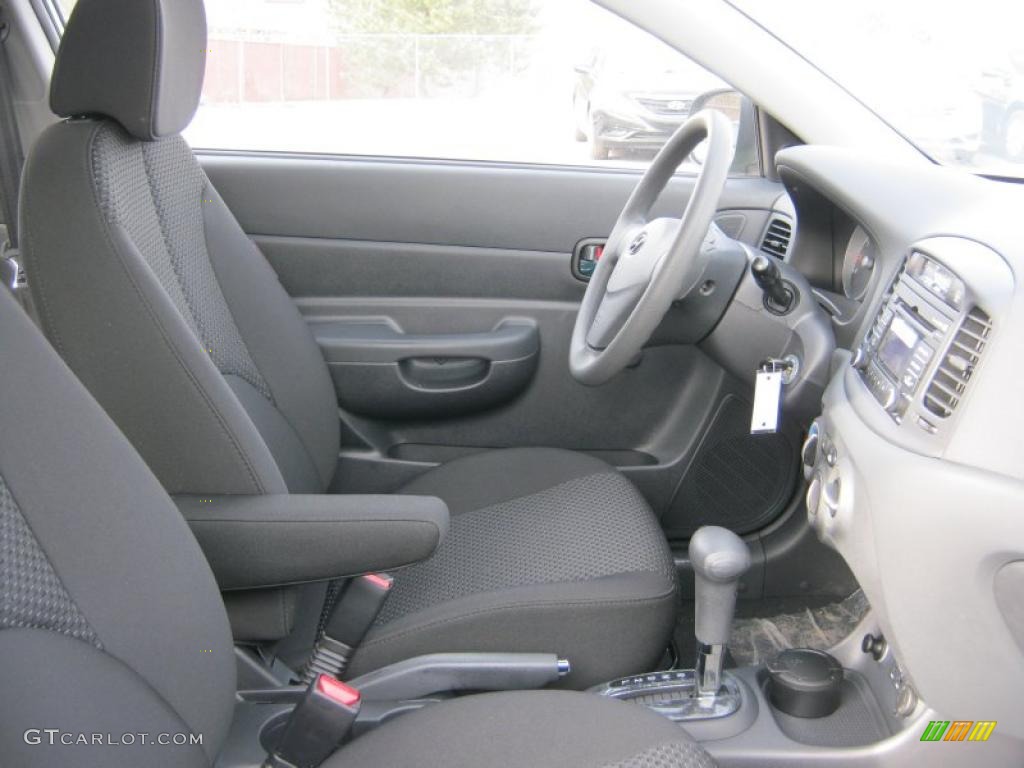 Black Interior 2011 Hyundai Accent GS 3 Door Photo #46710975