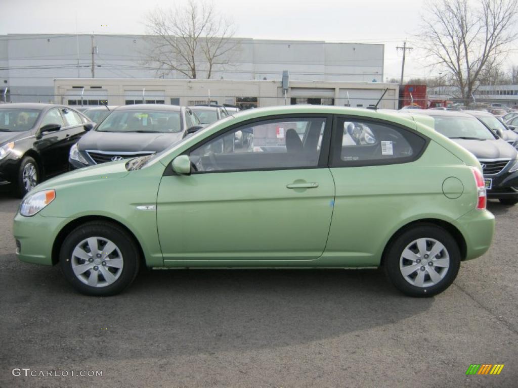 Apple Green Metallic 2011 Hyundai Accent GS 3 Door Exterior Photo #46711047