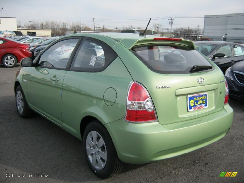 2011 Accent GS 3 Door - Apple Green Metallic / Black photo #13