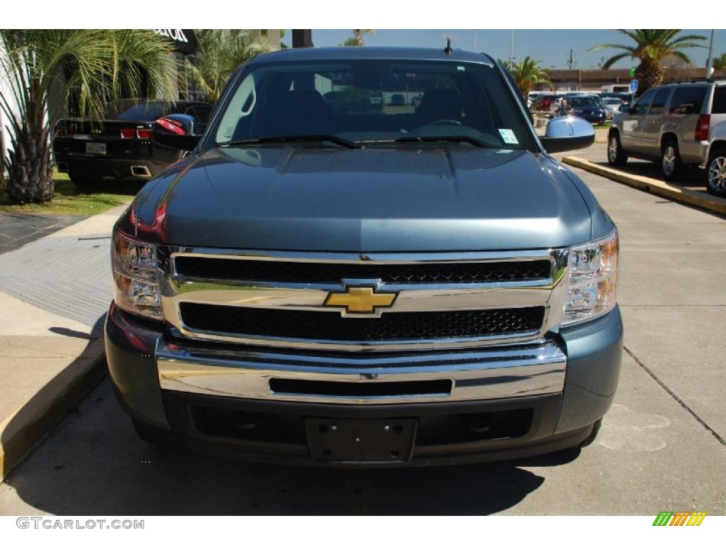 2009 Silverado 1500 LT Crew Cab - Blue Granite Metallic / Ebony photo #2