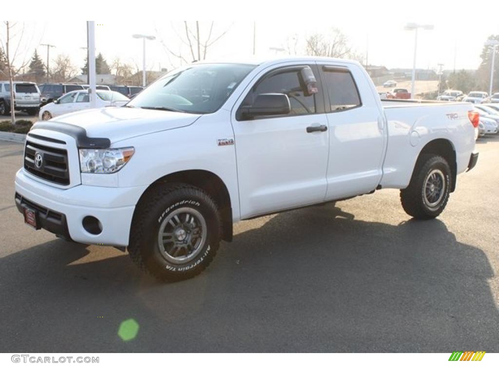 2010 Tundra TRD Rock Warrior Double Cab 4x4 - Super White / Black photo #5