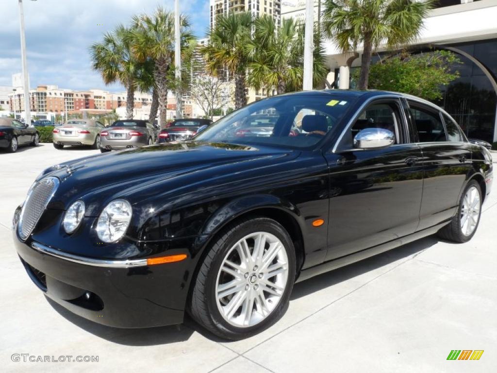 Ebony Black 2008 Jaguar S-Type 3.0 Exterior Photo #46712646