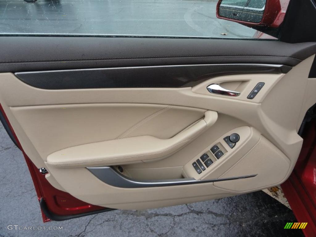 2008 Cadillac CTS Sedan Cashmere/Cocoa Door Panel Photo #46715001