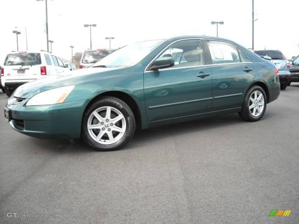2003 Accord EX V6 Sedan - Noble Green Pearl / Ivory photo #2