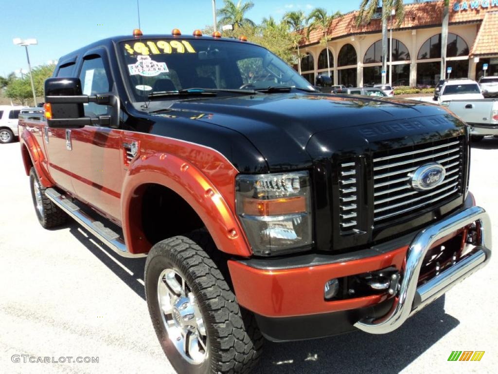 2008 F250 Super Duty Harley Davidson Crew Cab 4x4 - Black/Vintage Copper Two-Tone / Black/Dusted Copper photo #2