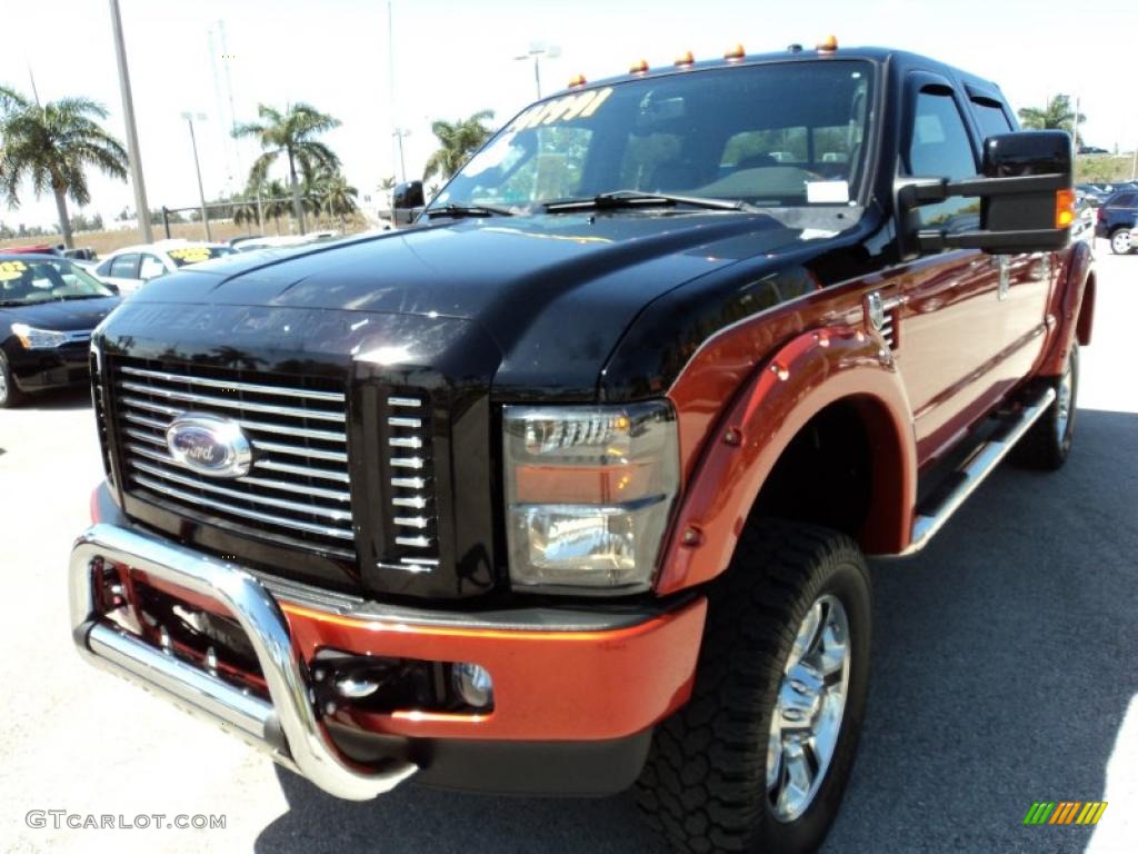 Black/Vintage Copper Two-Tone 2008 Ford F250 Super Duty Harley Davidson Crew Cab 4x4 Exterior Photo #46716228