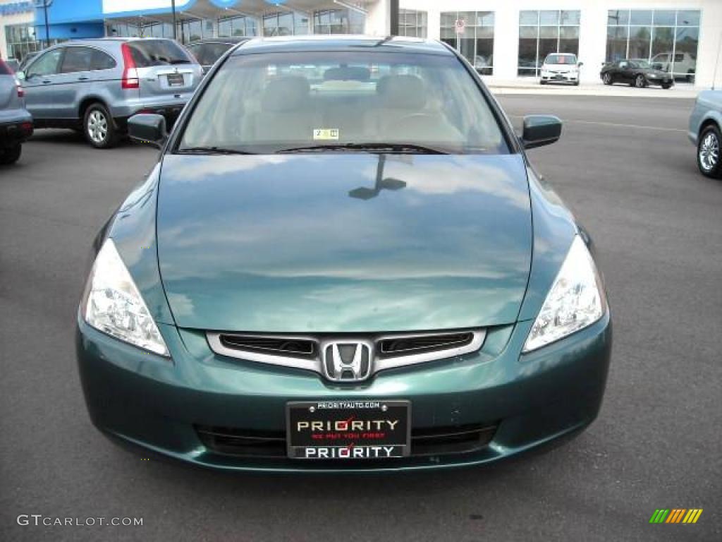 2003 Accord EX V6 Sedan - Noble Green Pearl / Ivory photo #9