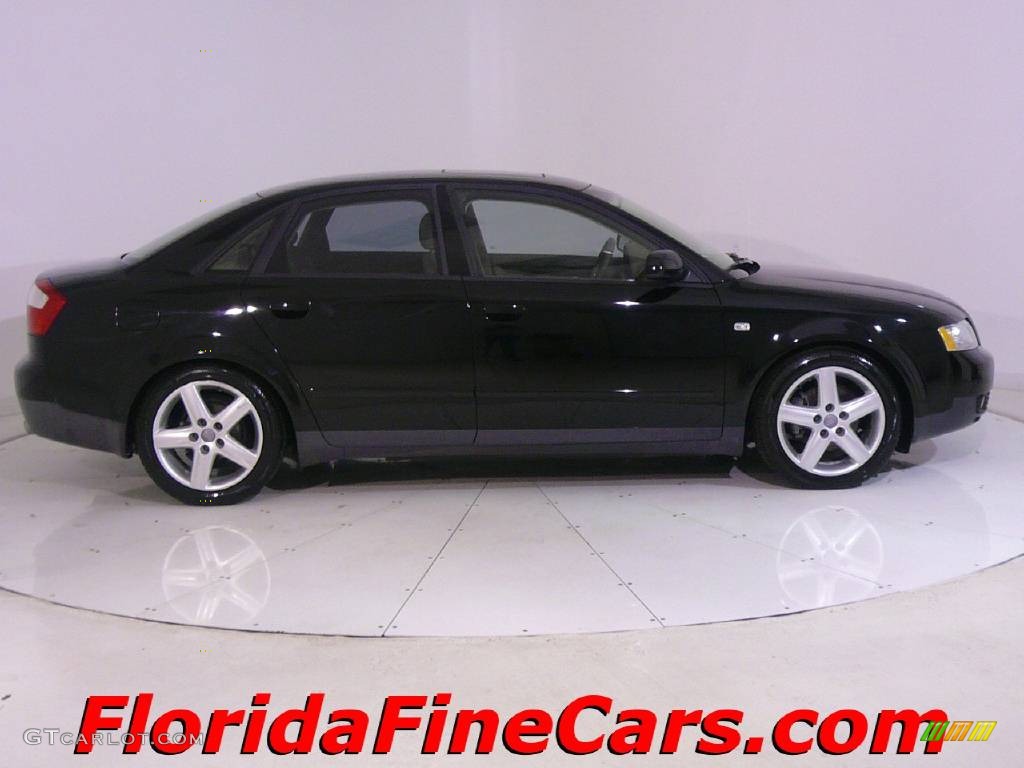 2003 A4 1.8T Sedan - Brilliant Black / Beige photo #4