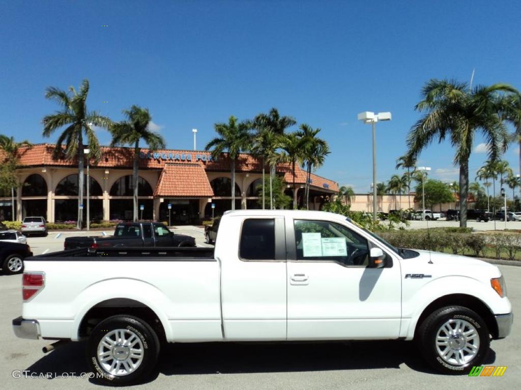 2010 F150 Lariat SuperCab - Oxford White / Tan photo #5