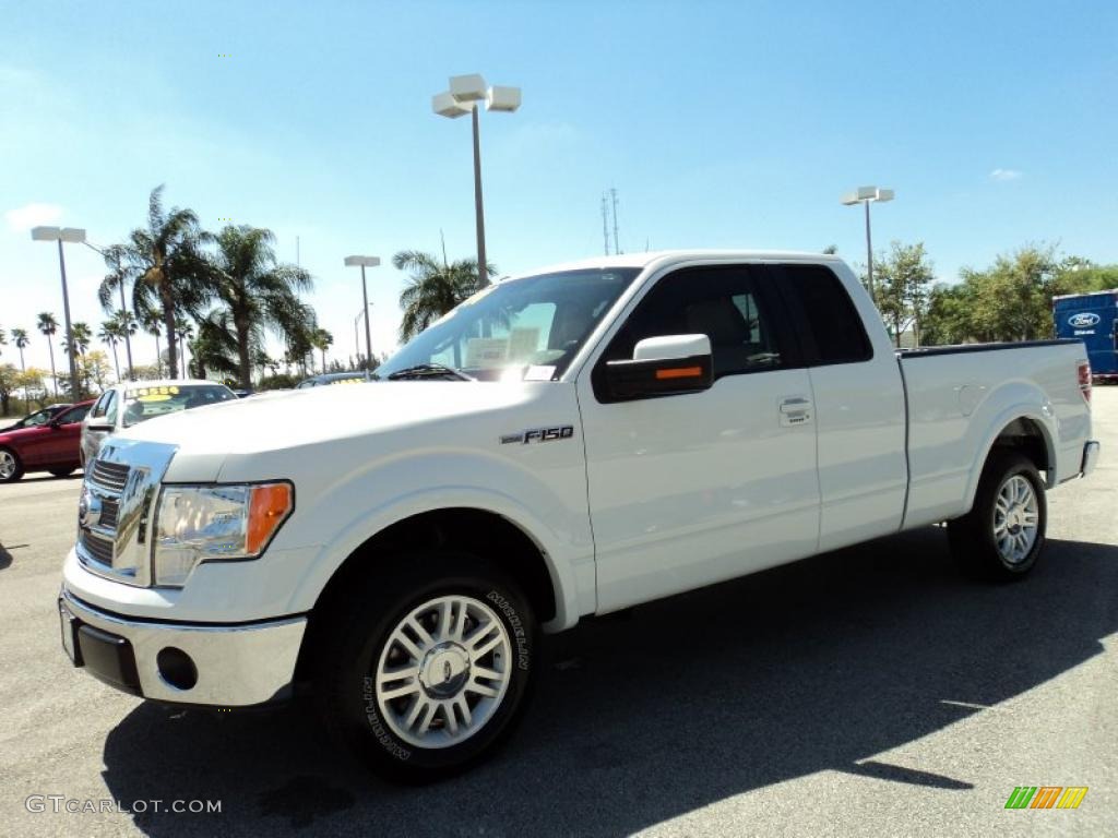 2010 F150 Lariat SuperCab - Oxford White / Tan photo #14