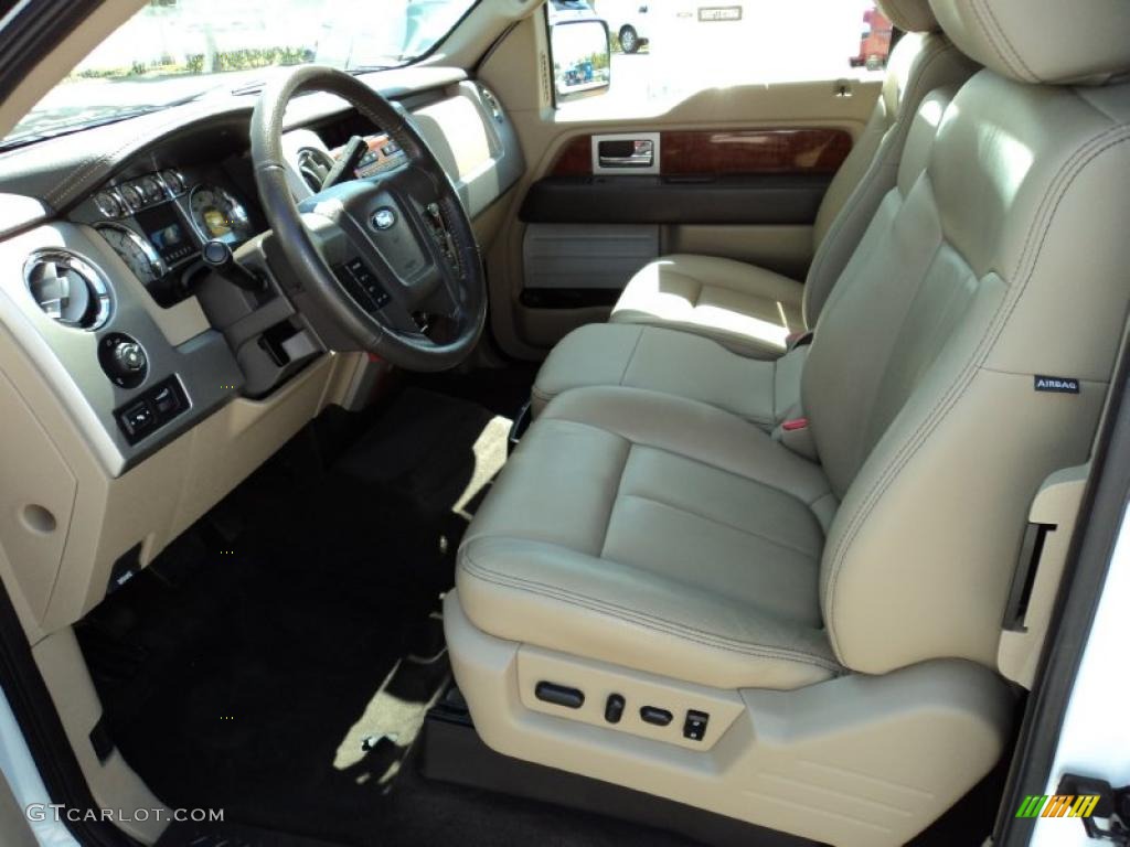 2010 F150 Lariat SuperCab - Oxford White / Tan photo #17