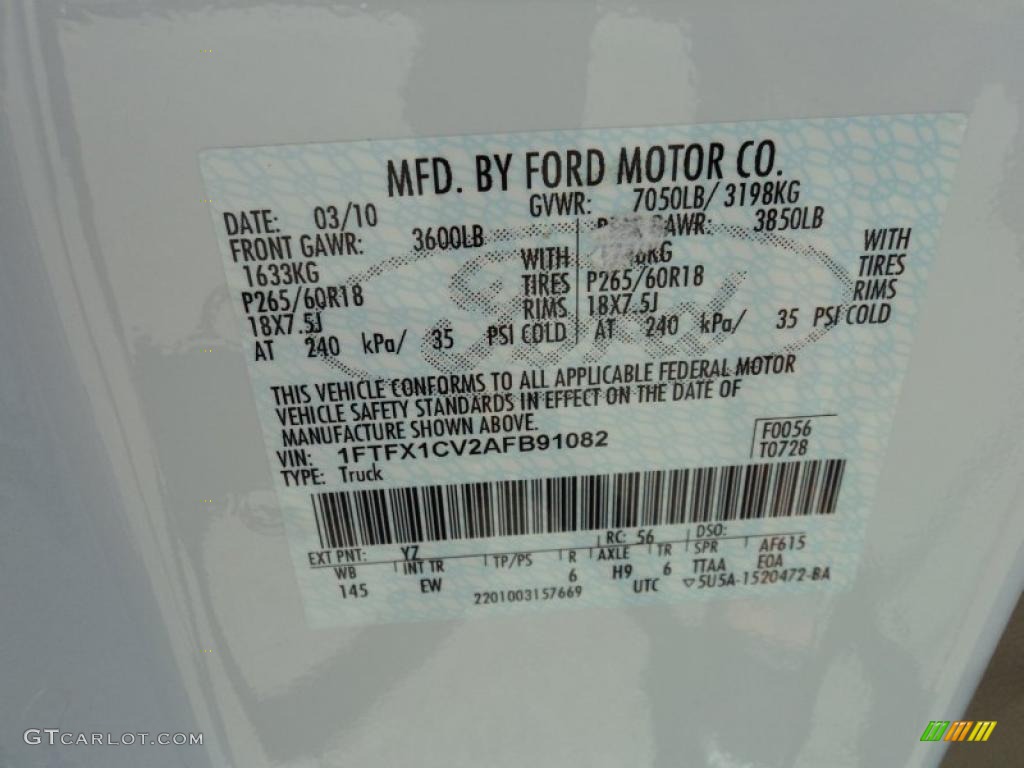 2010 F150 Lariat SuperCab - Oxford White / Tan photo #28