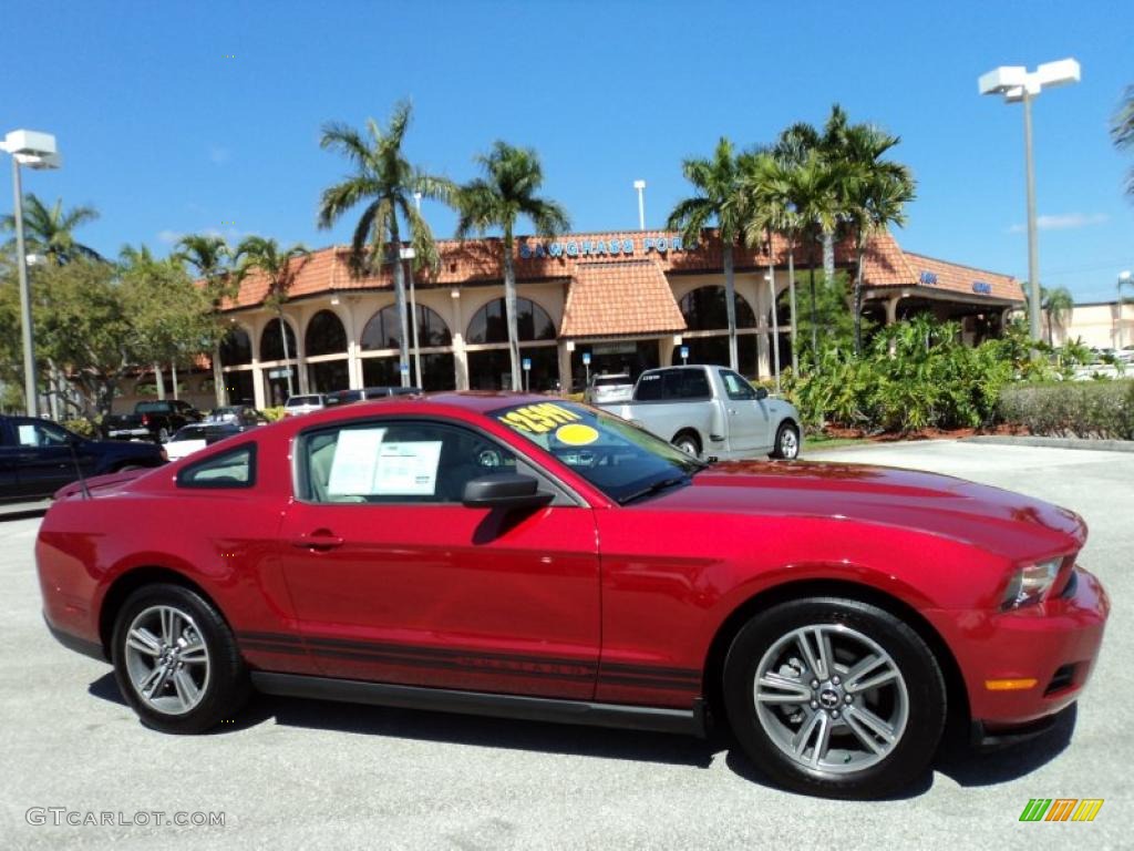 Red Candy Metallic 2010 Ford Mustang V6 Premium Coupe Exterior Photo #46717407