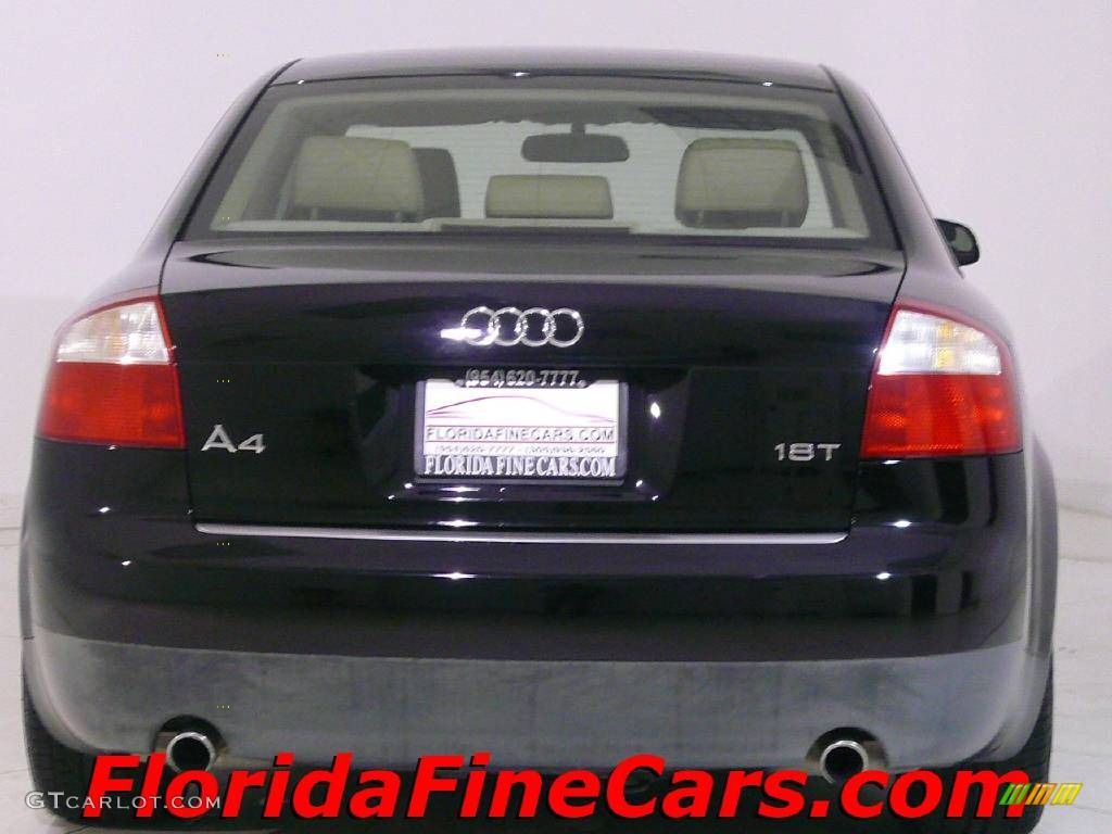 2003 A4 1.8T Sedan - Brilliant Black / Beige photo #6