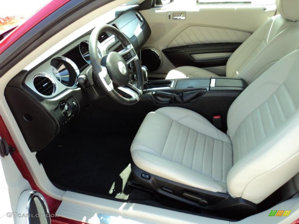 Stone Interior 2010 Ford Mustang V6 Premium Coupe Photo