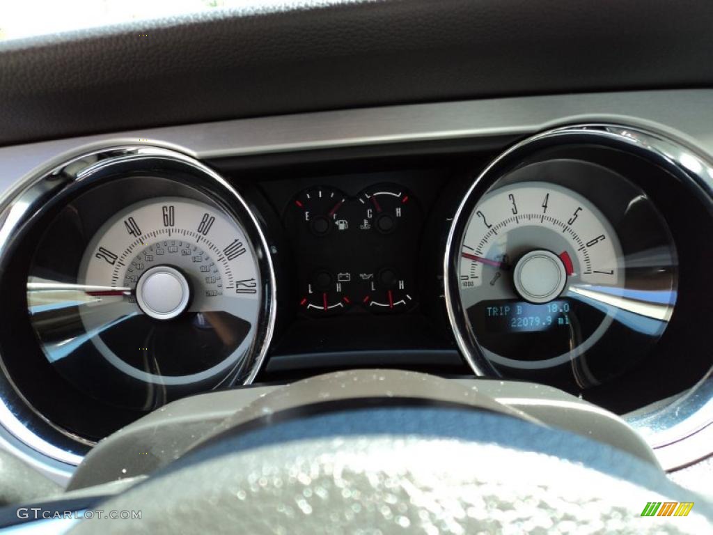2010 Ford Mustang V6 Premium Coupe Gauges Photo #46717803