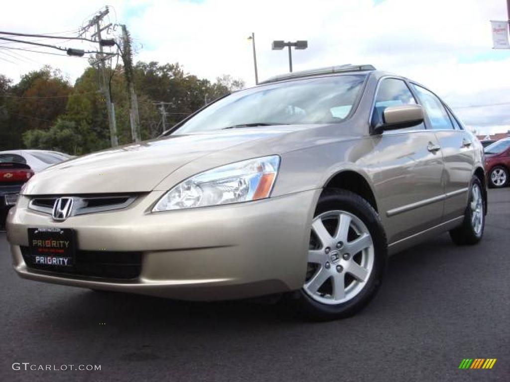 2005 Accord EX-L V6 Sedan - Desert Mist Metallic / Ivory photo #1