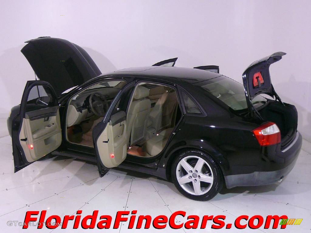 2003 A4 1.8T Sedan - Brilliant Black / Beige photo #7