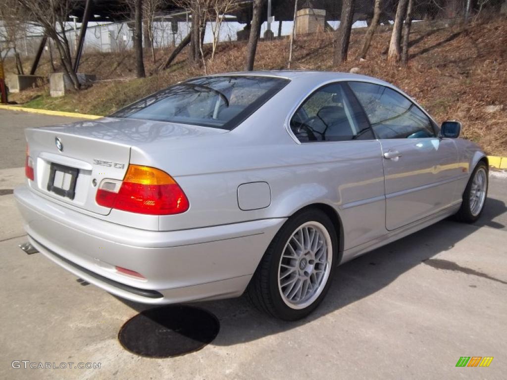 2001 3 Series 325i Coupe - Titanium Silver Metallic / Black photo #7