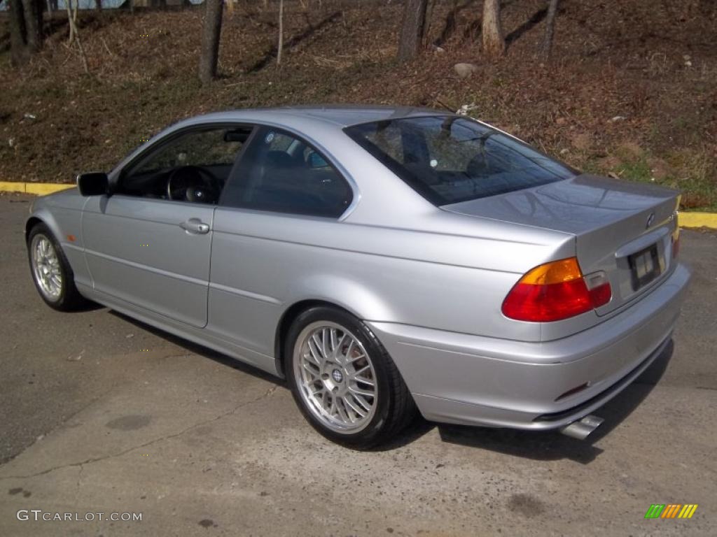 2001 3 Series 325i Coupe - Titanium Silver Metallic / Black photo #8