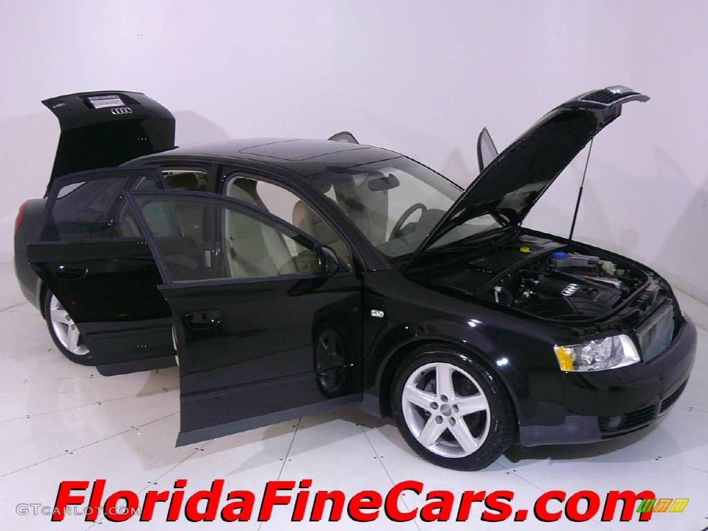 2003 A4 1.8T Sedan - Brilliant Black / Beige photo #8