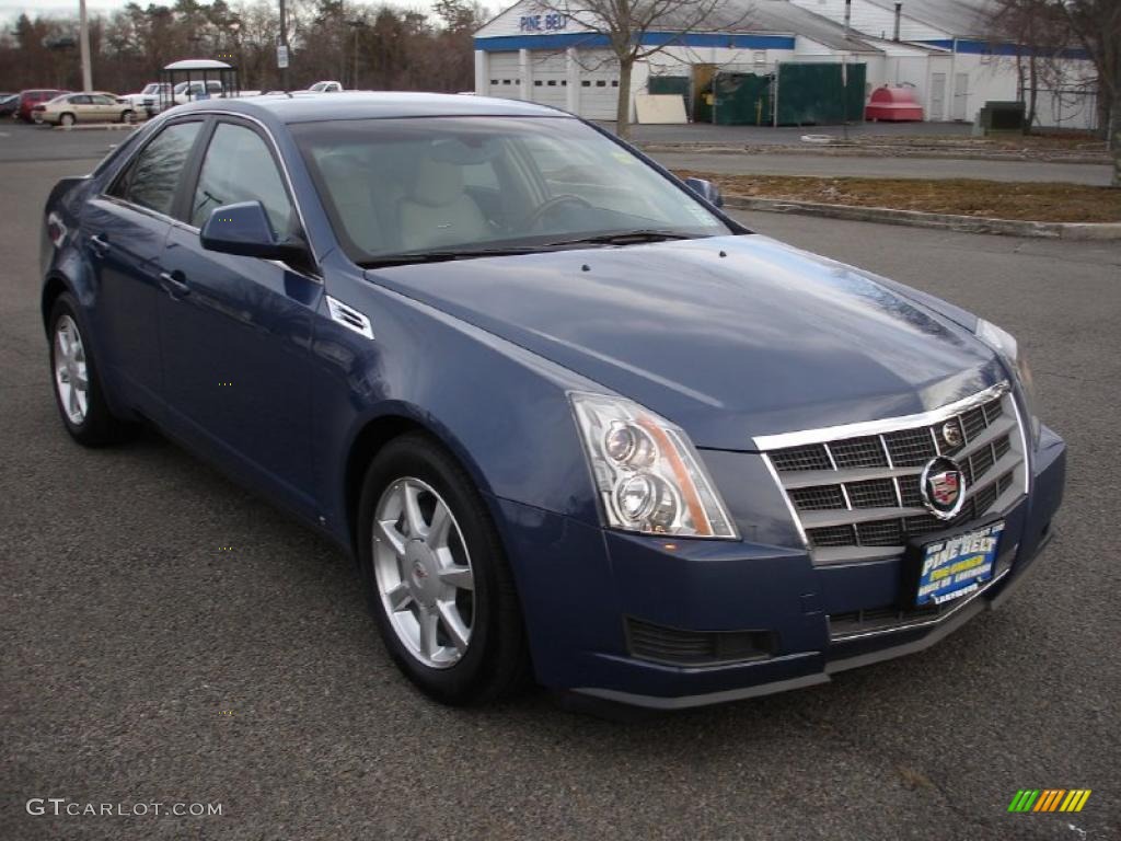 2009 CTS Sedan - Blue Diamond Tri-Coat / Light Titanium/Ebony photo #3