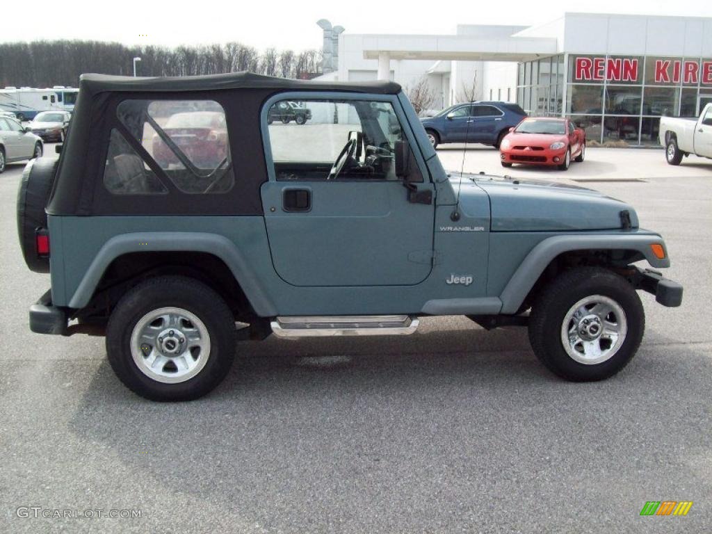 1998 Wrangler SE 4x4 - Bright Jade Satin Glow / Gray photo #3