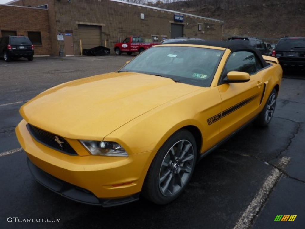 Yellow Blaze Metallic Tri-Coat 2012 Ford Mustang C/S California Special Convertible Exterior Photo #46720188